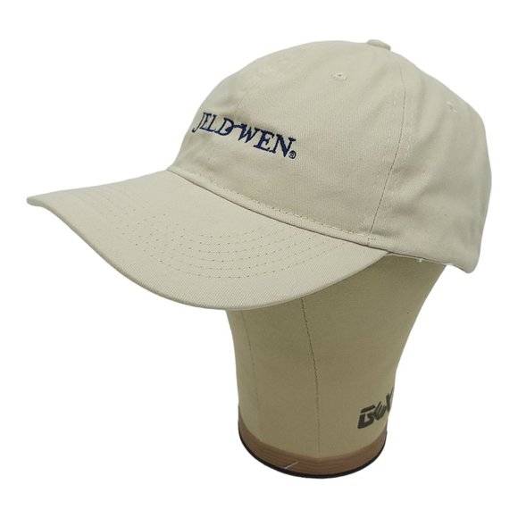 Jeld Wen Khaki Beige Cotton Tuck Strap Cap Trucker Baseball Hat Windows Doors - Picture 3 of 12